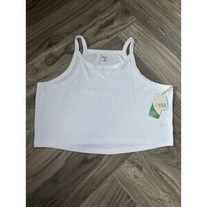 Ana A New Approach Women’s Ribbed White Tank Top Plus Size 3X